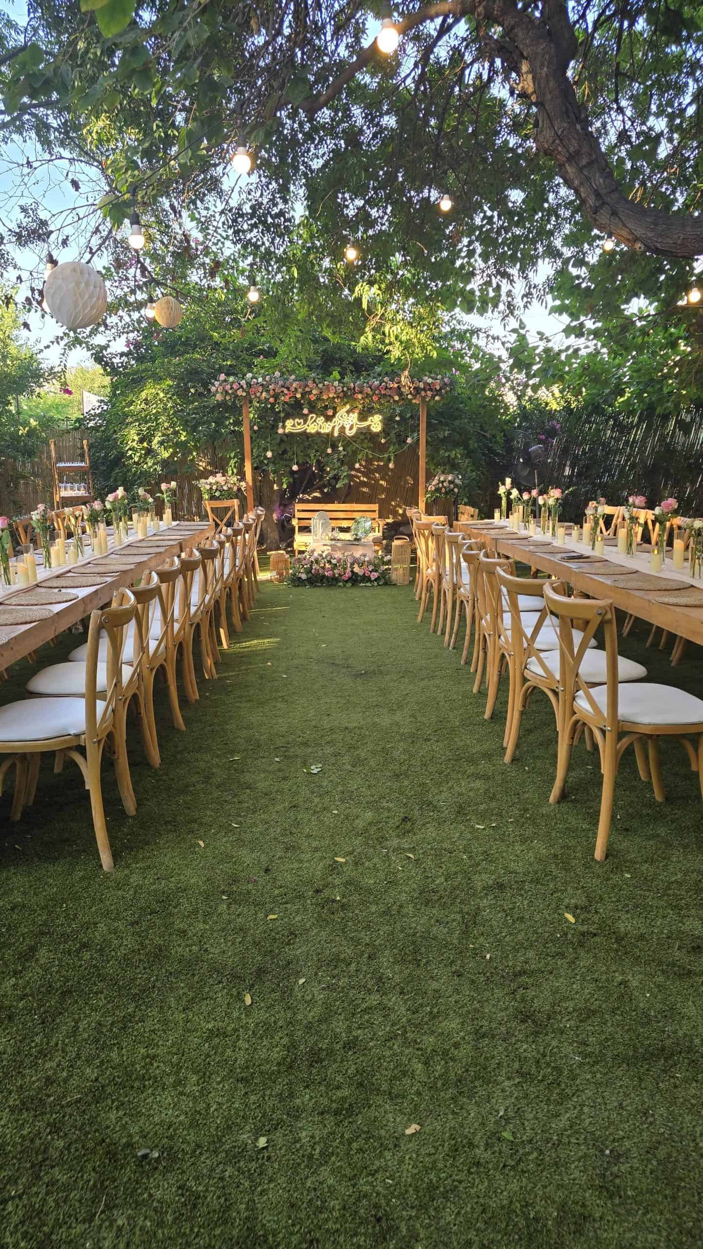 Celebration wedding setup